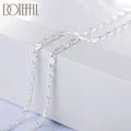 DOTEFFIL 925 Silber 16/18/20/22/24/26/28/30 Zoll 2mm Charme Kette Halskette Für Frauen Mann Mode Hochzeit Partei Schmuck