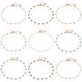 304 Edelstahl Fußkettchen Für Frauen Sommer Strand Fuß Show Schmuck Naturstein Perlen Gliederkette Fußkettchen 25cm lang, 1 Stück