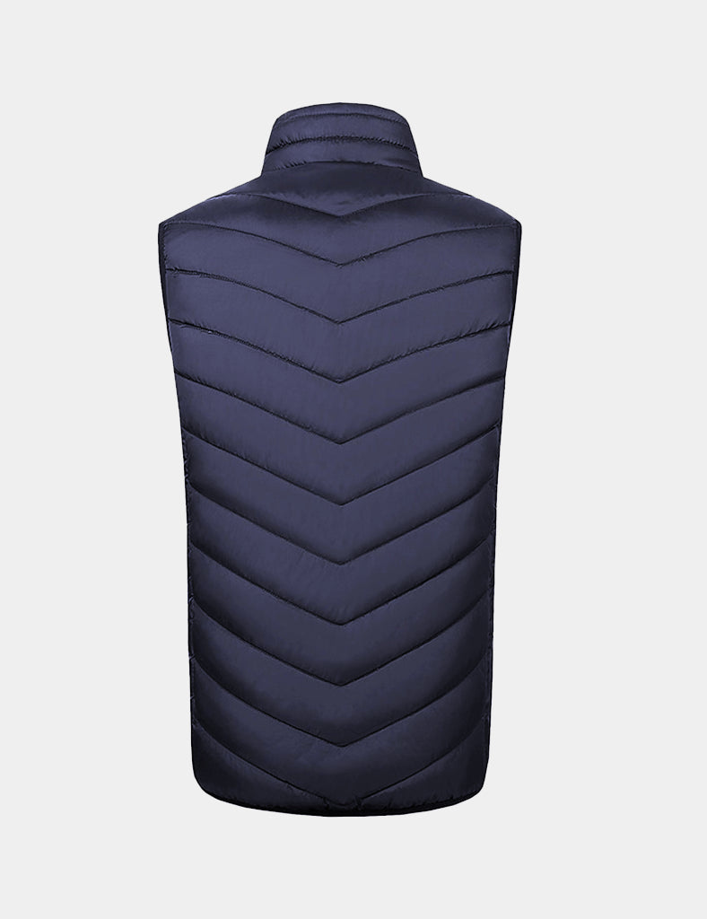 Men's Heated Full-Coverage Vest - Black/Gray/Blue - veneshwear