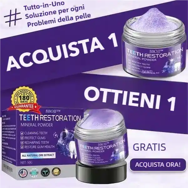 BBOJI™ Polvere Minerale per il Ripristino dei Denti🦷(raccomandata dall'ADA)