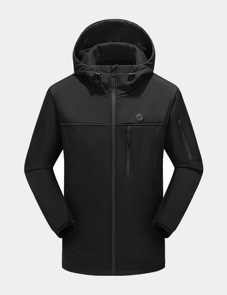 Women's Stylish Hooded Heated Jacket (10-Zone Heating) - Green/Black Black-4XL -  veneshwear