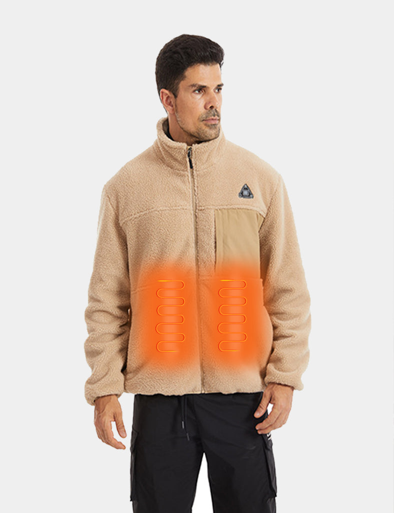 Men's Plush Heated Vest - Brown/Black - veneshwear