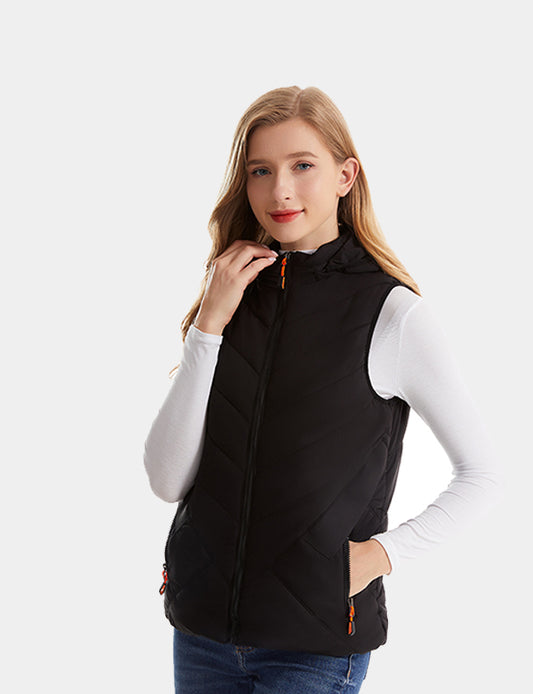 Women's Classic Heated Vest - Black/Pink/White - veneshwear