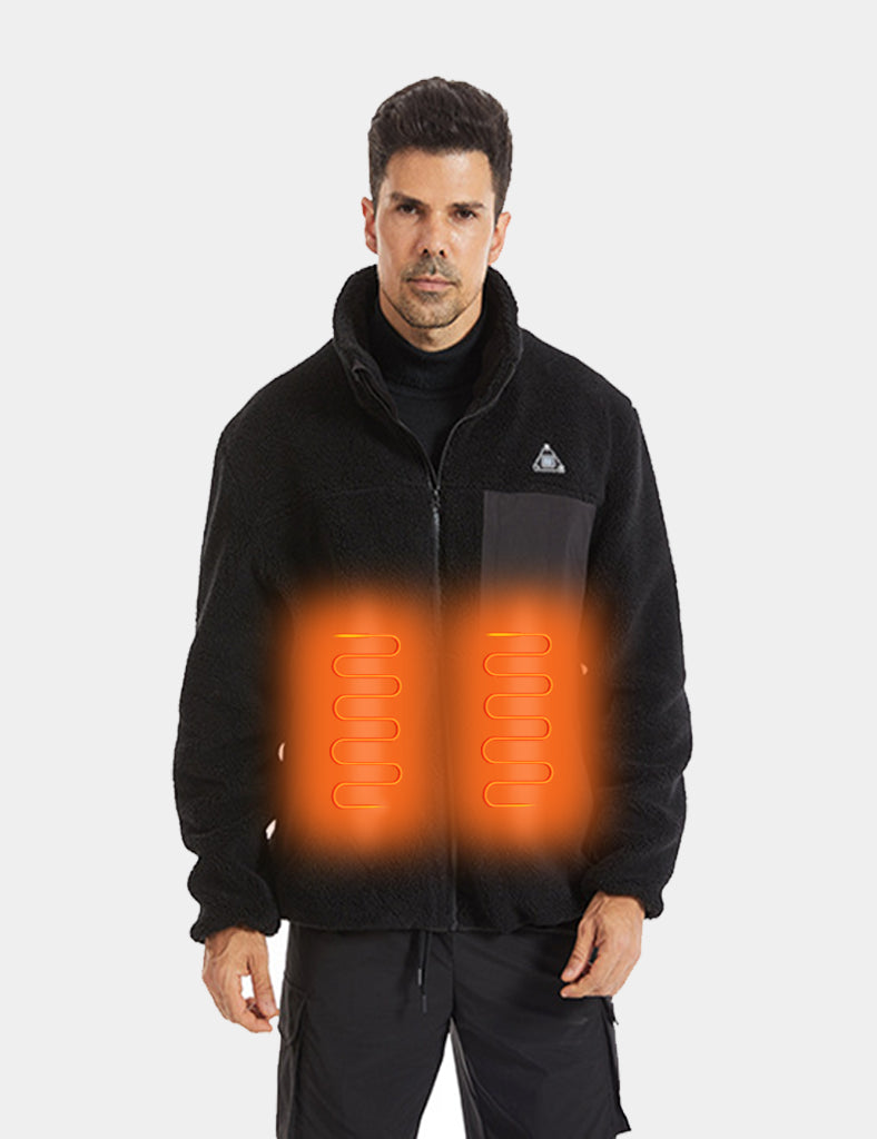 Men's Plush Heated Vest - Brown/Black - veneshwear