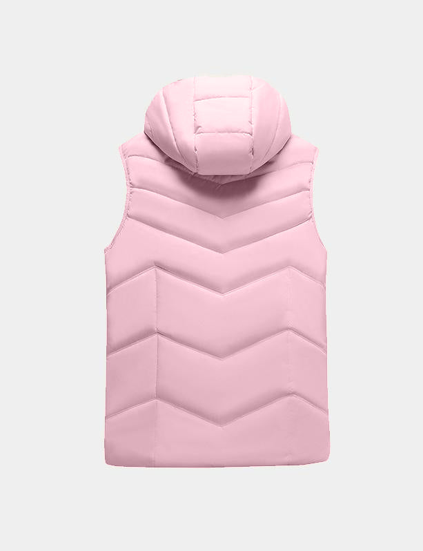 Women's Classic Heated Vest - Black/Pink/White
