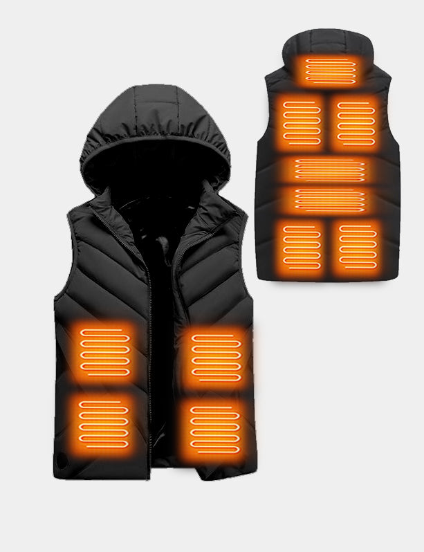Women's Classic Heated Vest - Black/Pink/White