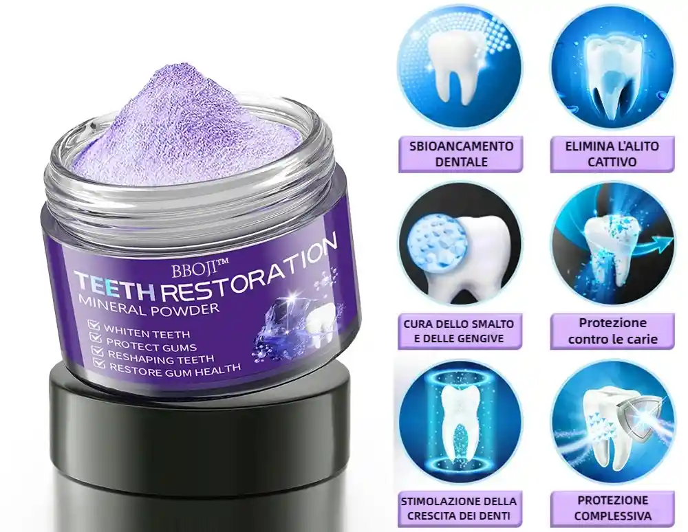 BBOJI™ Polvere Minerale per il Ripristino dei Denti🦷(raccomandata dall'ADA)