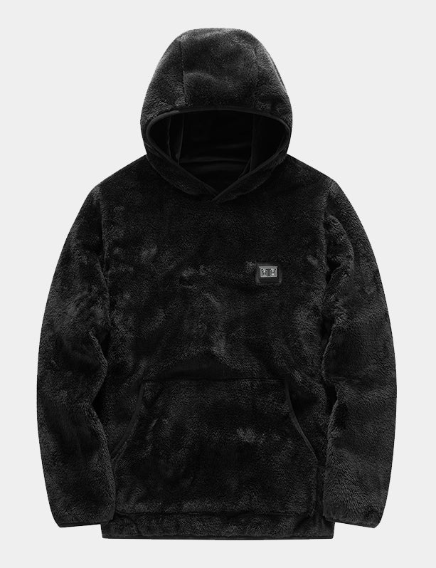 Women's Plush Hooded Heated Sweatshirt - Pink/Green/Black - veneshwear