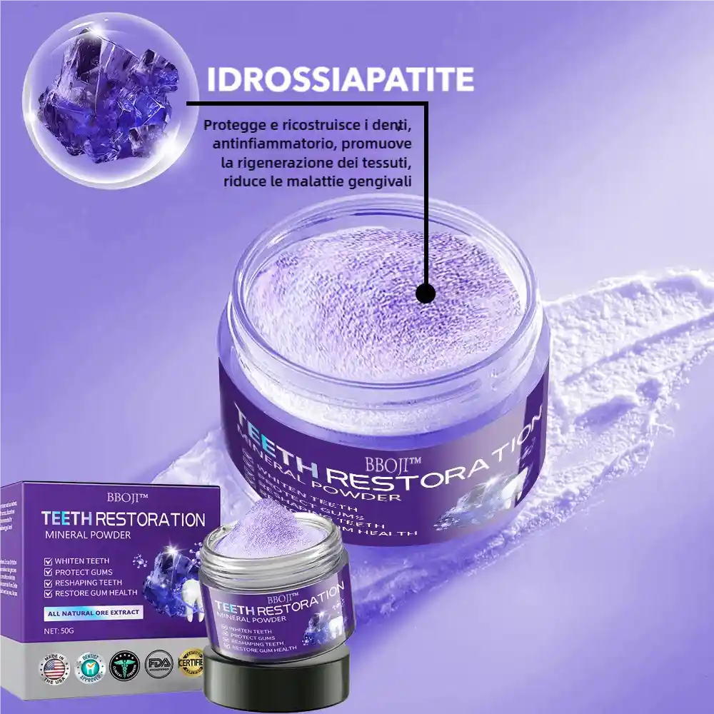 BBOJI™ Polvere Minerale per il Ripristino dei Denti🦷(raccomandata dall'ADA)