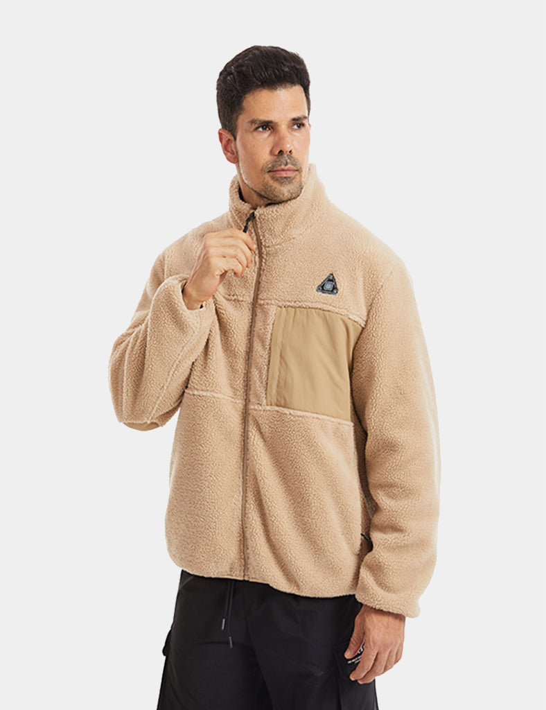 Men's Plush Heated Vest - Brown/Black - veneshwear