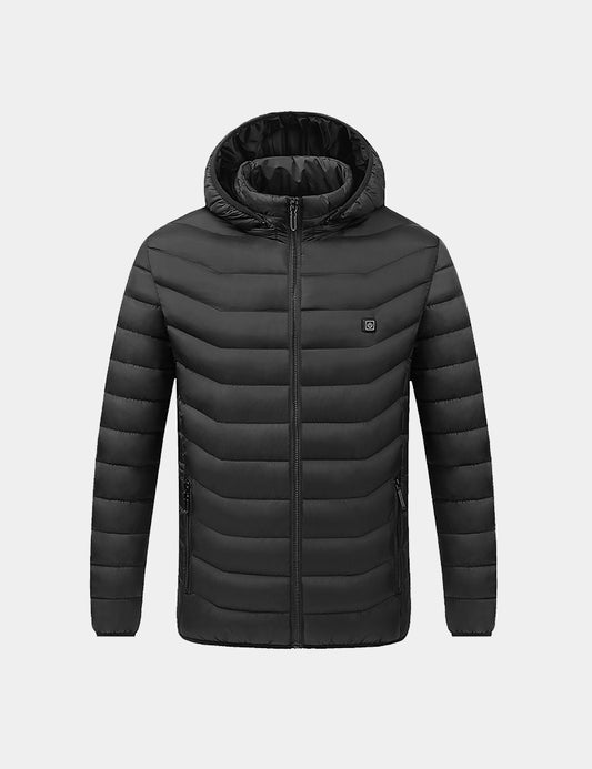 Men's Nine-Zone Heated Cotton Jacket - Black/Blue/Red - veneshwear