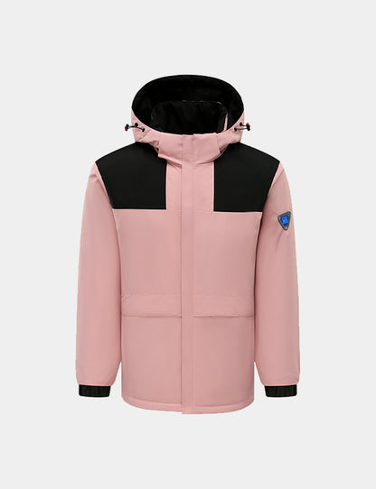 Women's Color Block Heated Jacket - Pink/Silver/Black/Green/Brown - veneshwear