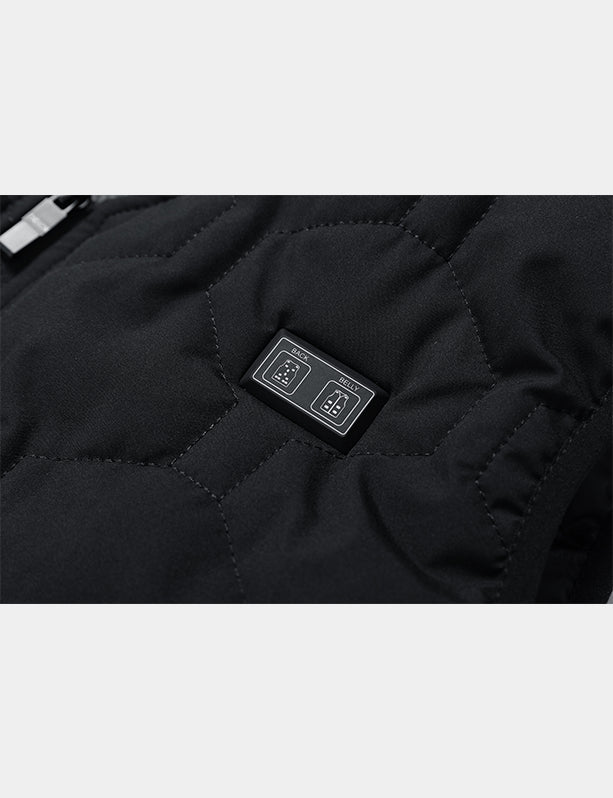 Men's V-Neck 20-Zone Heated Vest - Black - veneshwear