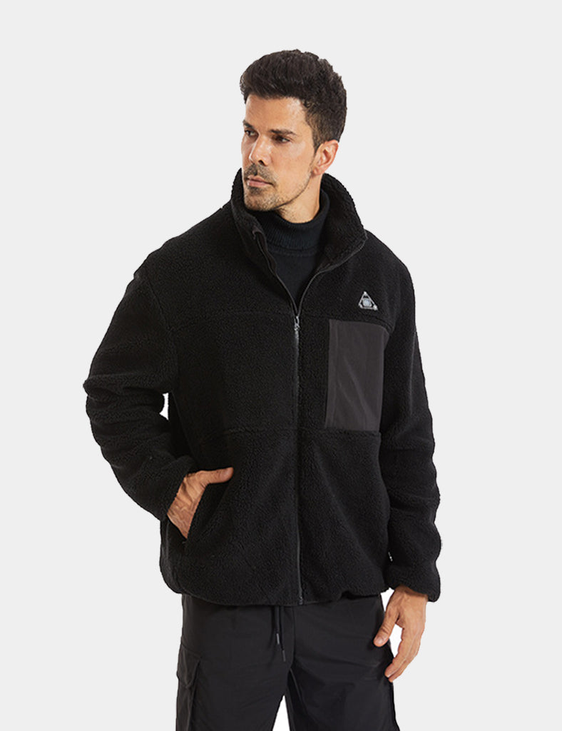 Men's Plush Heated Vest - Brown/Black - veneshwear