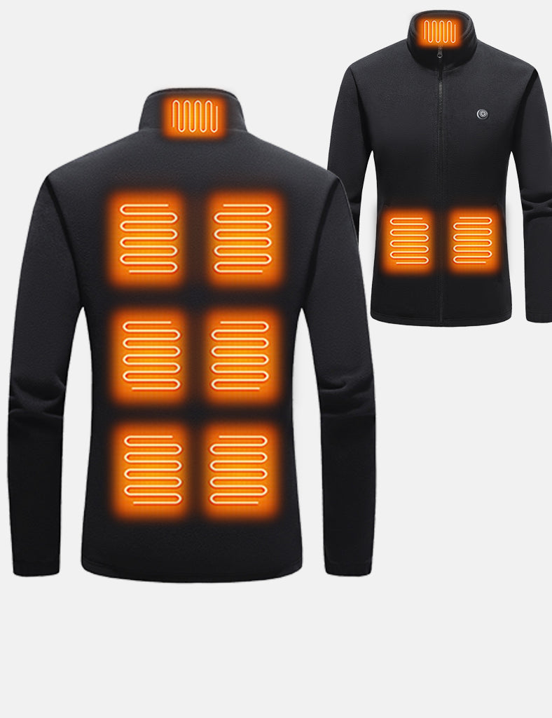Men's Stand-up Collar Fleece Heating Jacket