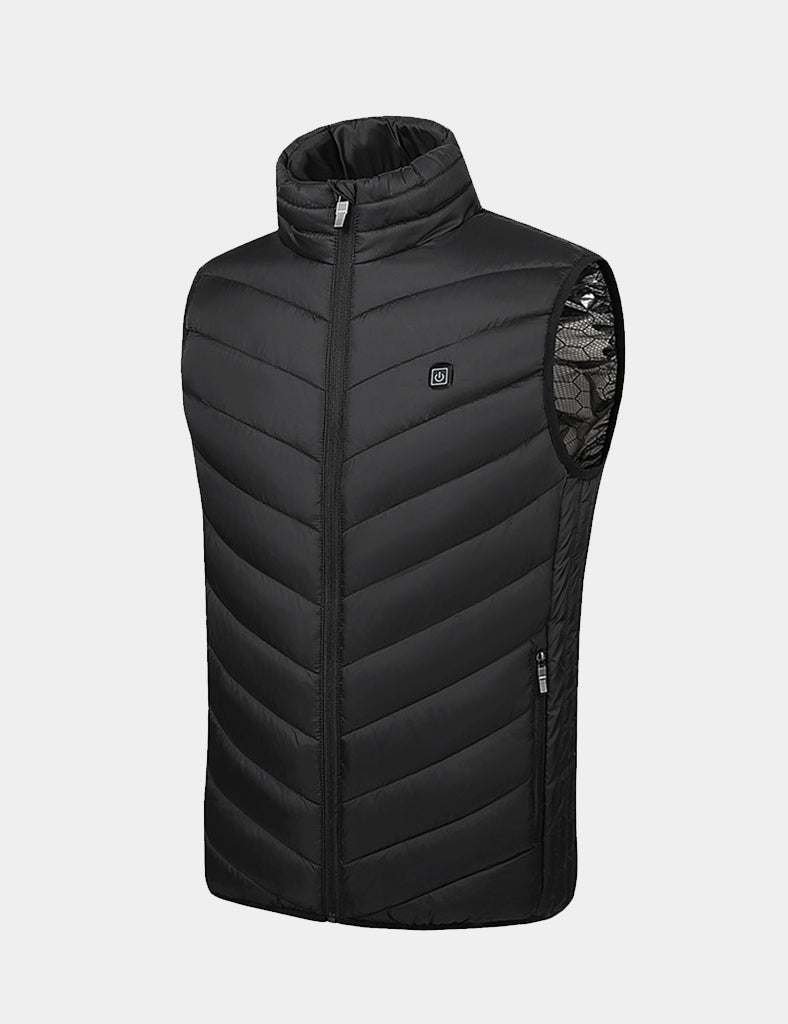 Men's Heated Full-Coverage Vest - Black/Gray/Blue - veneshwear