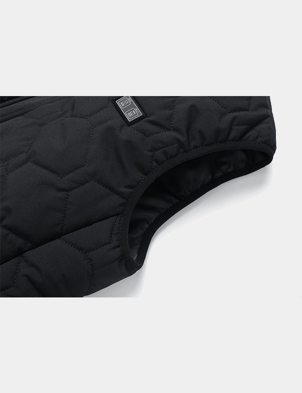 Men's V-Neck 20-Zone Heated Vest - Black - veneshwear