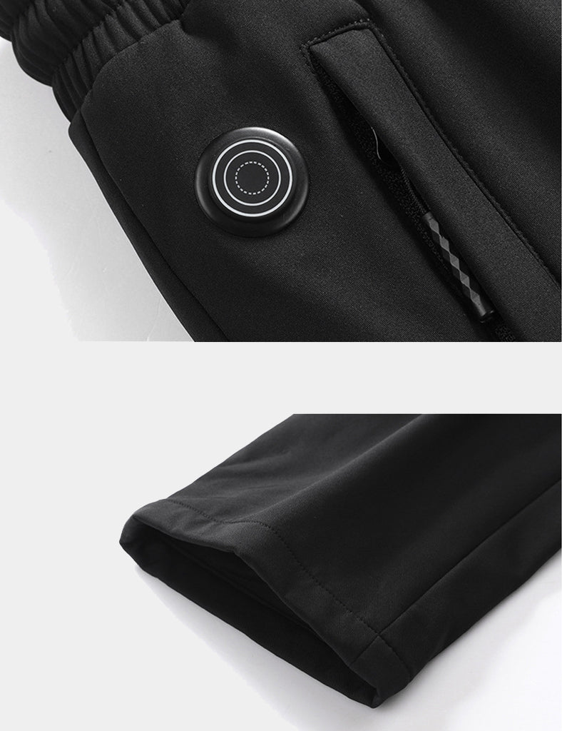 Man's Classic Versatile Heated Pants(12-Zone Heating) - Black - veneshwear