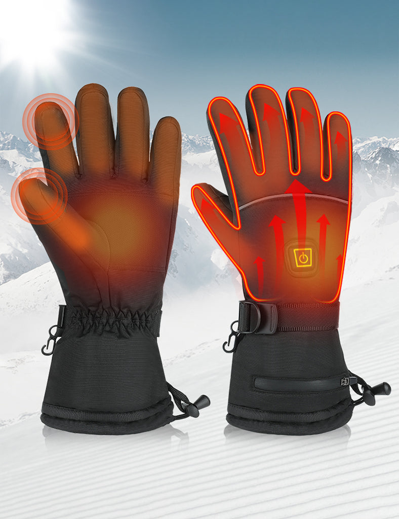 Palm Real Leather Outdoor Heating Gloves
