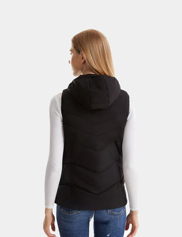 Women's Classic Heated Vest - Black/Pink/White - veneshwear