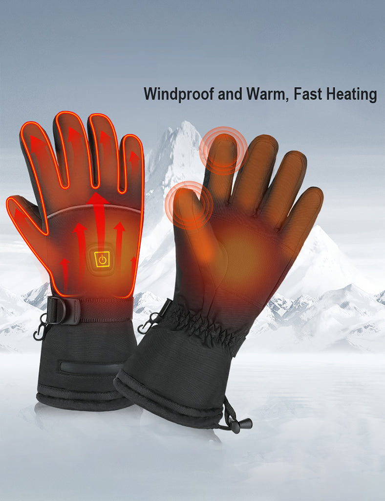 Palm Real Leather Outdoor Heating Gloves