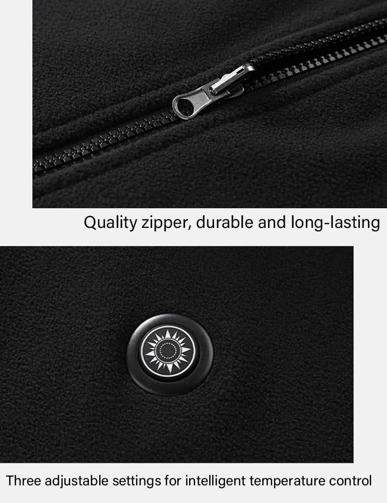 Men's Stand-up Collar Fleece Heating Jacket