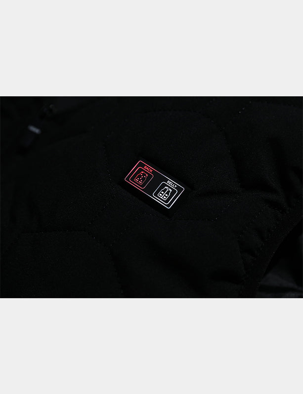 Men's V-Neck 20-Zone Heated Vest - Black - veneshwear