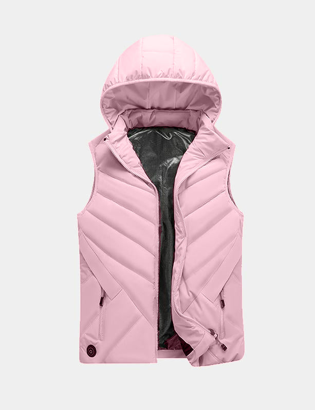 Women's Classic Heated Vest - Black/Pink/White