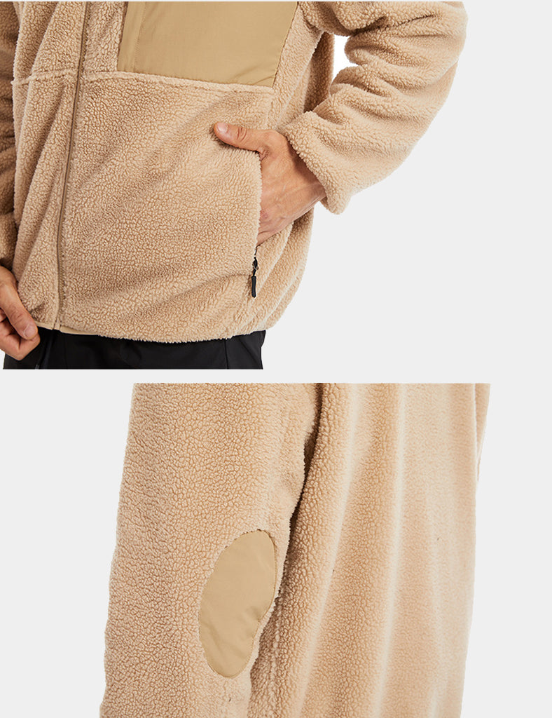 Men's Plush Heated Vest - Brown/Black - veneshwear