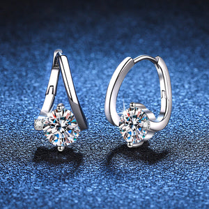 Orecchini a cerchio piccoli con grande zirconia scintillante come un diamante – Tre colori disponibili: oro / argento / blu oceano ✨💎