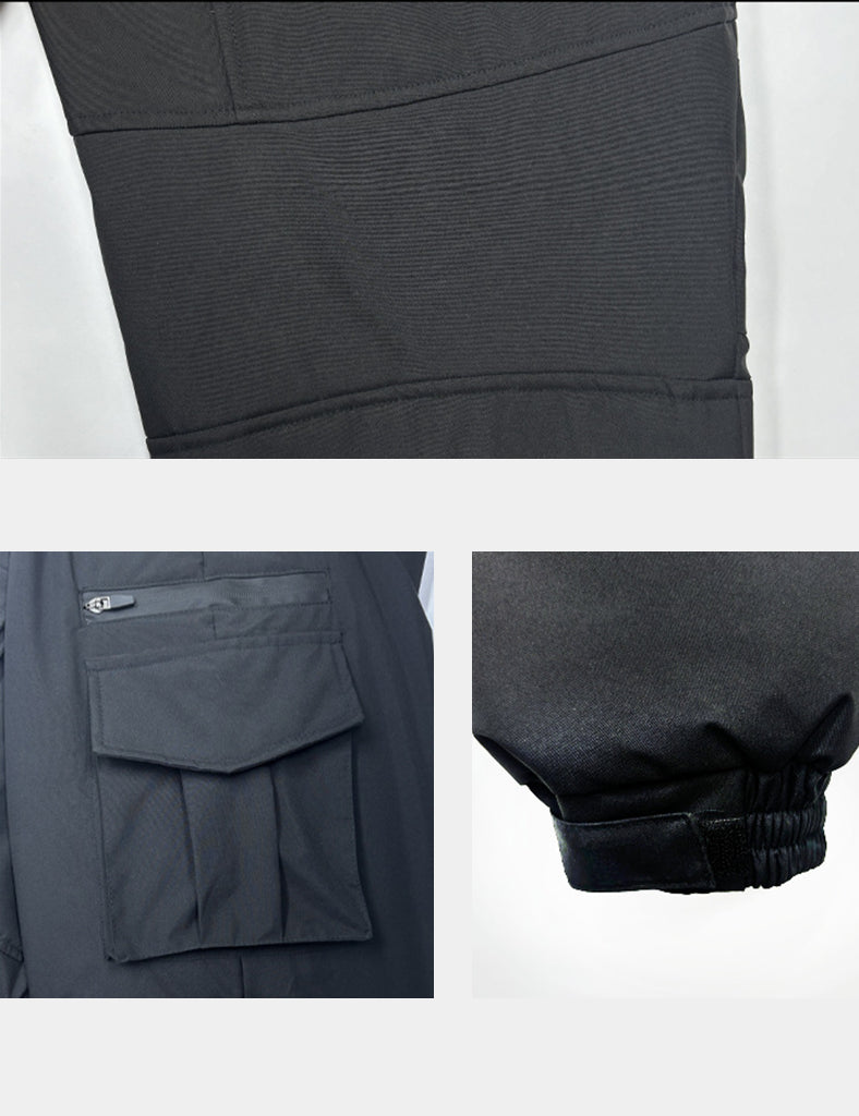 Men's Outdoor Multi-functional Heated Pants (18-Zone Heating) - Black - veneshwear