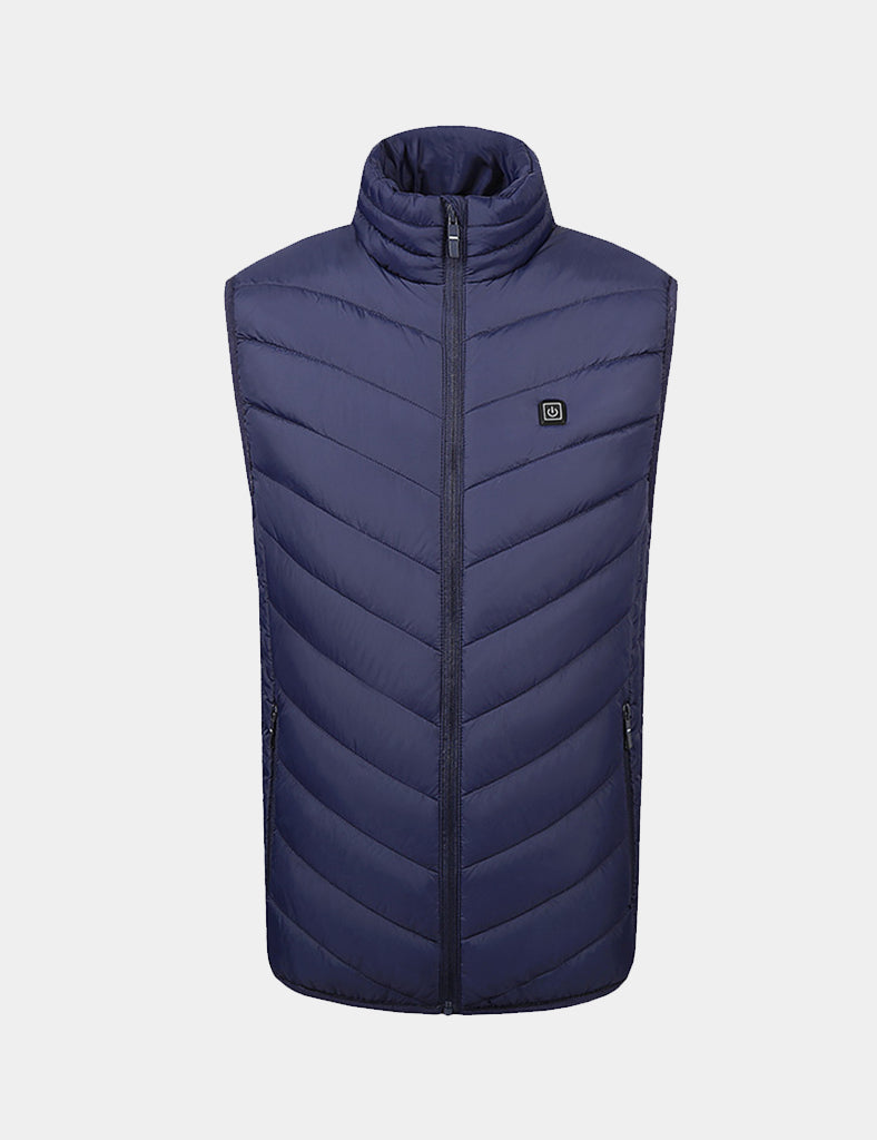 Men's Heated Full-Coverage Vest - Black/Gray/Blue - veneshwear