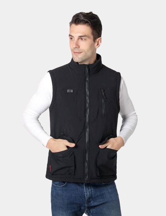 Men's 11-Zone Full-Body Heating Vest - Black/Navy/Green - veneshwear