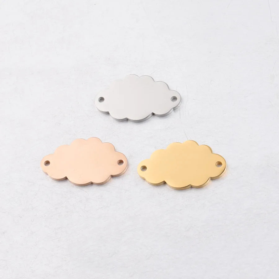 5 Teile/los 15*25mm Wolke Charme Edelstahl Spiegel Poliert Für Halskette DIY Frauen Handgemachten Schmuck Machen