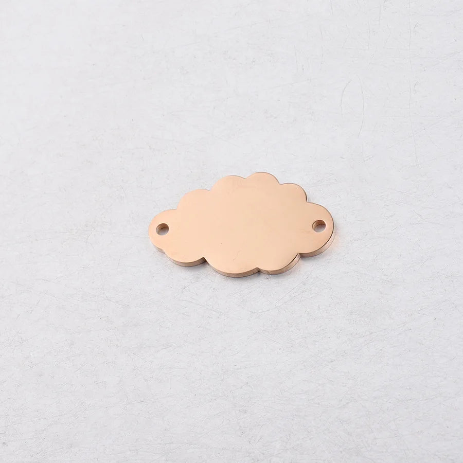5 Teile/los 15*25mm Wolke Charme Edelstahl Spiegel Poliert Für Halskette DIY Frauen Handgemachten Schmuck Machen