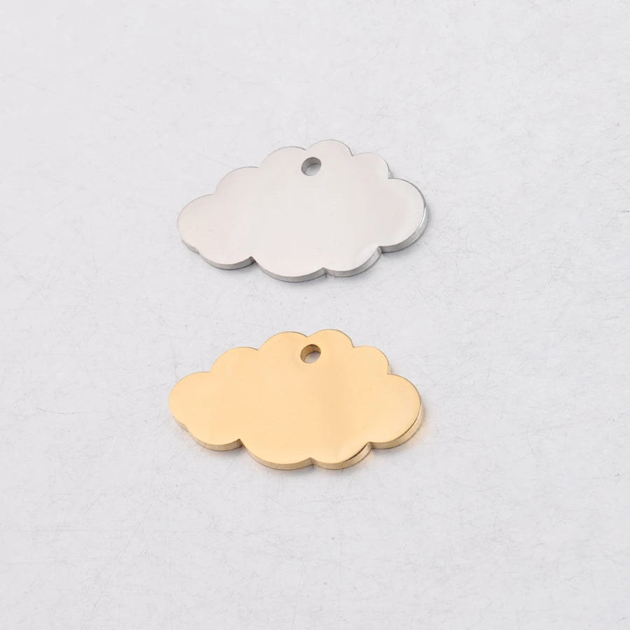 5 Teile/los 15*25mm Wolke Charme Edelstahl Spiegel Poliert Für Halskette DIY Frauen Handgemachten Schmuck Machen