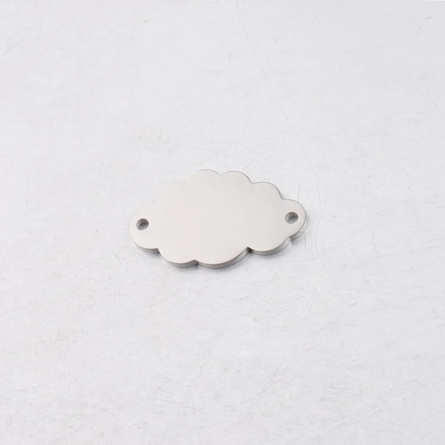 5 Teile/los 15*25mm Wolke Charme Edelstahl Spiegel Poliert Für Halskette DIY Frauen Handgemachten Schmuck Machen