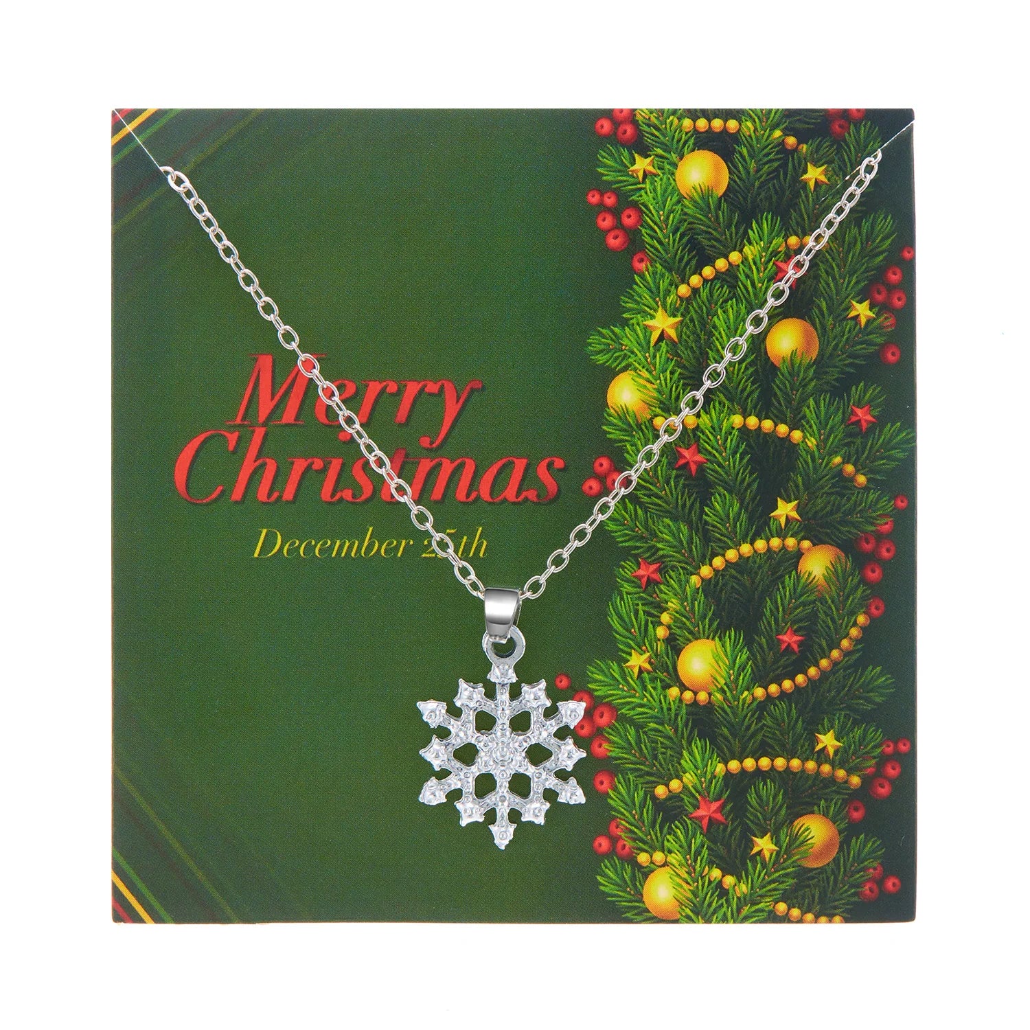Mode Emaille Weihnachtsbaum Anhänger Halskette für Frauen Zarte Schneeflocke Glocke Halskette Weihnachten Wunsch Karte Schmuck Zubehör