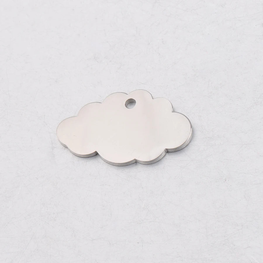 5 Teile/los 15*25mm Wolke Charme Edelstahl Spiegel Poliert Für Halskette DIY Frauen Handgemachten Schmuck Machen