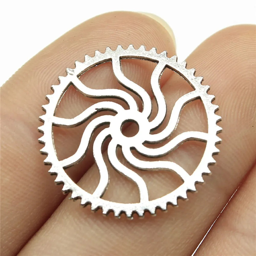 10 Stück Zahnrad-Charms mittlerer Größe für die Schmuckherstellung, mechanische Steampunk-Zahnräder und Zahnräder, DIY-Zubehör