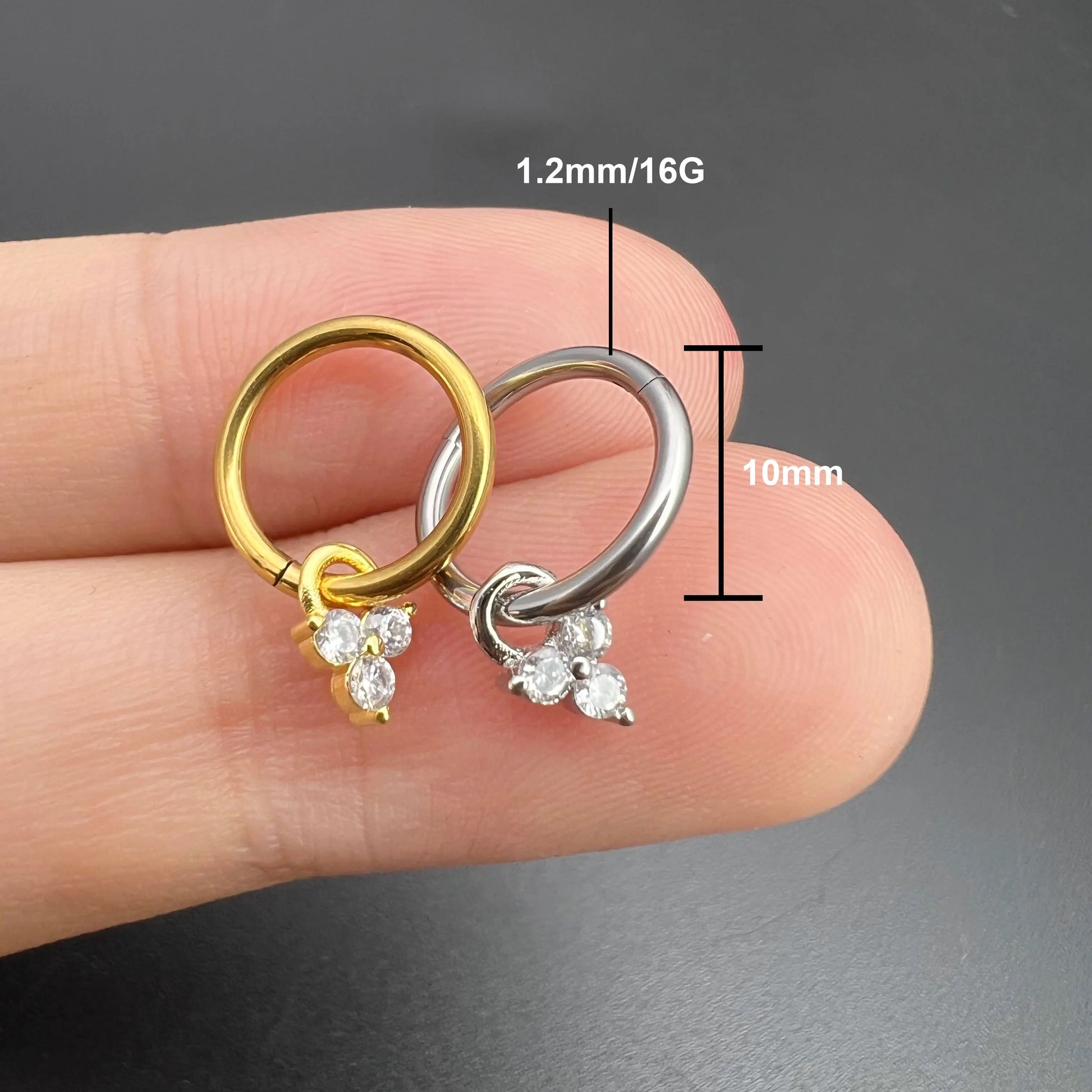 Helix-Piercing-Ohrring für Frauen, Tragus, Rook, Knorpelpiercing, Trend, Herz, Zirkonia, Tropfenohrring, Lobe, flacher durchbohrter Körperschmuck