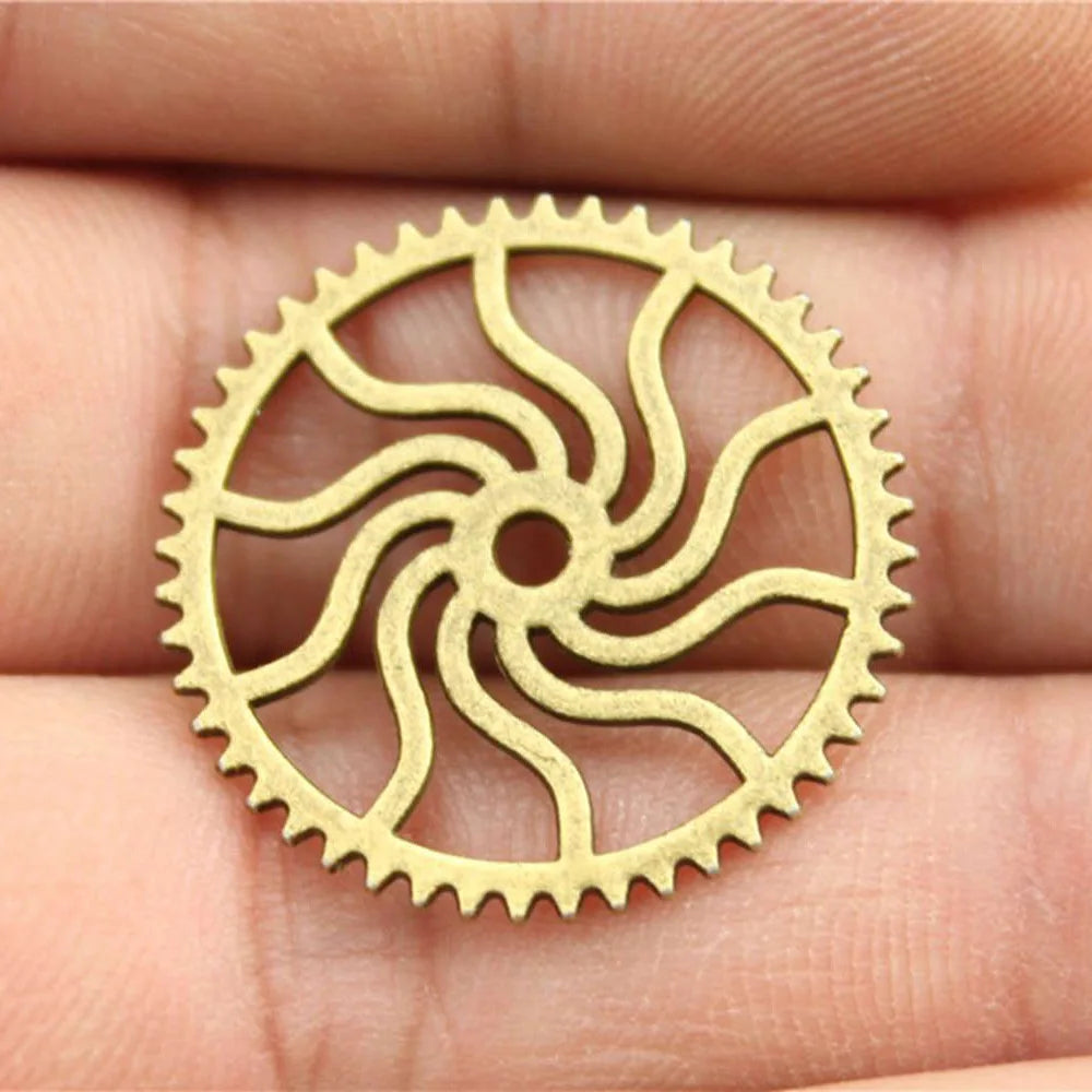 10 Stück Zahnrad-Charms mittlerer Größe für die Schmuckherstellung, mechanische Steampunk-Zahnräder und Zahnräder, DIY-Zubehör