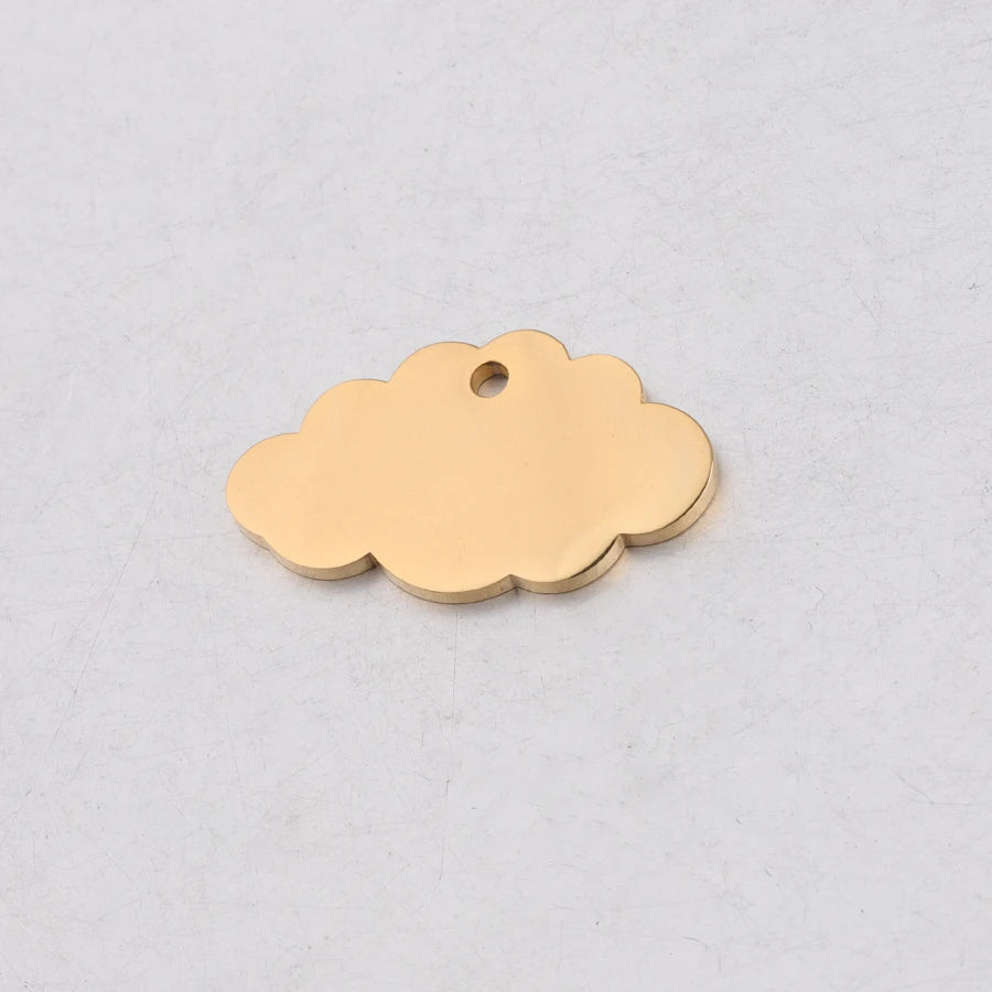 5 Teile/los 15*25mm Wolke Charme Edelstahl Spiegel Poliert Für Halskette DIY Frauen Handgemachten Schmuck Machen