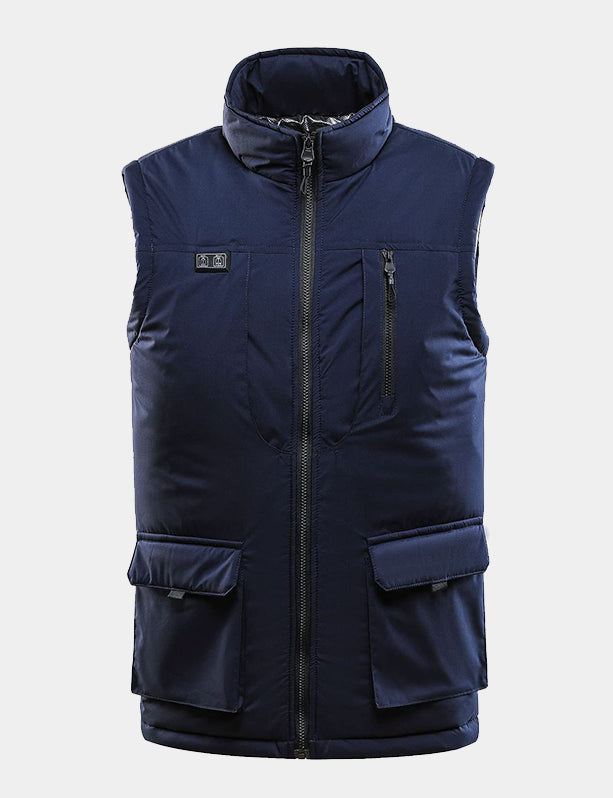 Men's 11-Zone Full-Body Heating Vest - Black/Navy/Green - veneshwear