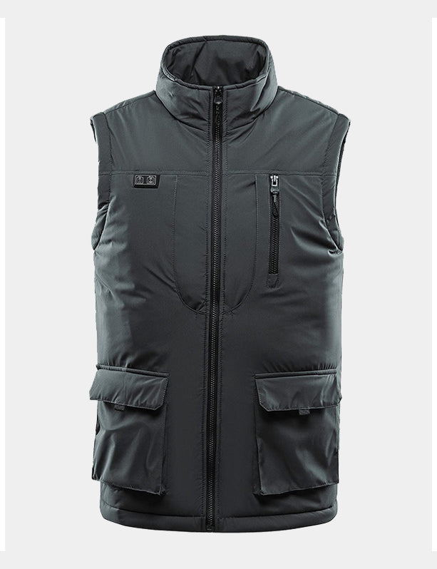 Men's 11-Zone Full-Body Heating Vest - Black/Navy/Green - veneshwear