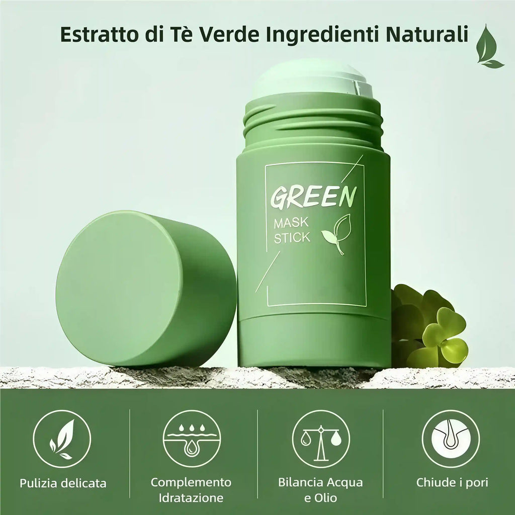 💥Maschera al Tè Verde LOVILDS™ per una Pulizia Profonda e Combattimento dei Batteri