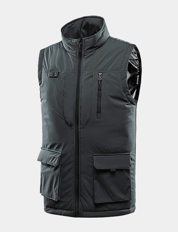Men's 11-Zone Full-Body Heating Vest - Black/Navy/Green - veneshwear