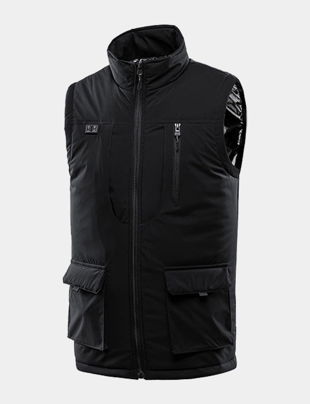 Men's 11-Zone Full-Body Heating Vest - Black/Navy/Green - veneshwear