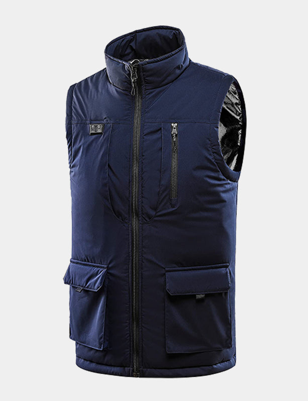 Men's 11-Zone Full-Body Heating Vest - Black/Navy/Green - veneshwear