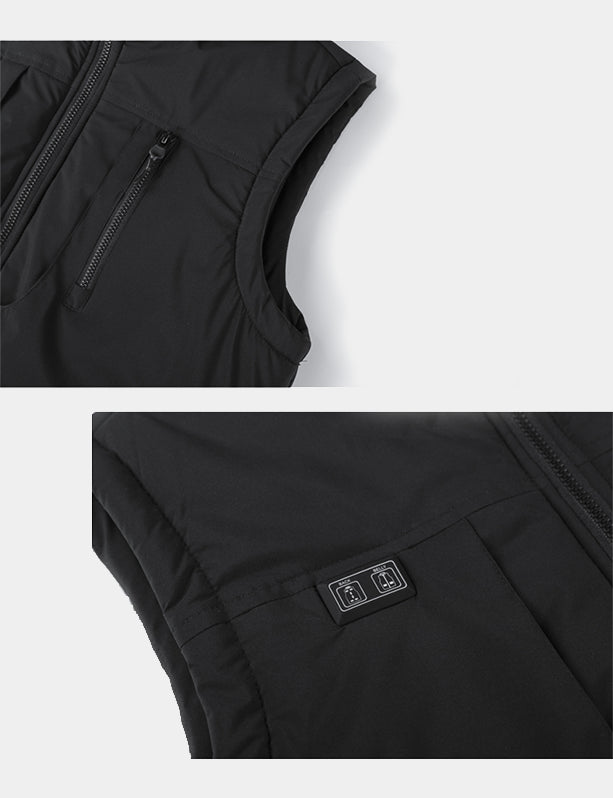 Men's 11-Zone Full-Body Heating Vest - Black/Navy/Green - veneshwear